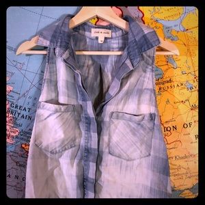 Cloth & Stone tank blouse with split-back detail